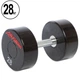 Гантель цельная профессиональная LIFE FITNESS (1шт) Pro 28кг (полиуретановое покрытие, вес 28кг) (SC-80081-28) - изображение 1
