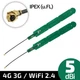 2 шт. антенна встроенная 4G 3G LTE WiFi 2.4 5dBi IPEX u.FL MHF 13 см, комплект антенн для модулей ноутбуков - изображение 9