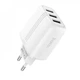 Мережевий зарядний пристрій Hoco N15 Amazing 3 USB (EU) Білий - зображення 1
