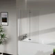 Скляна шторка для ванни AVKO Glass RDW02-J2 50+40x140 Silver - зображення 2