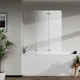 Стеклянная шторка для ванны AVKO Glass RDW02-J3 120х140 silver - изображение 1