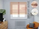 Римская штора система Light I&H Лен с отливом Бежевый с кантом по центру 40*170 см - зображення 1