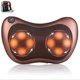 Масажна подушка для шиї та спини Massage Pillow 8028 масажер для дому та машини 8 роликів обертання в обидва боки 360° - зображення 1