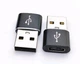 Переходник для зарядки USB 2.0 - > TYPE-C для телефона, ноутбука (793834280) Черный - изображение 1