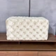 Банкетка в класичному стилі MeBelle DOUBLE CUBIC 83х45х45 з каретною стяжкою в передпокій, бежевий велюр - зображення 4