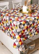Скатертина з тефлоновим покриттям "Трикутники бордо" 1.2м х 1.8м - зображення 2