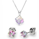 Срібний комплект Spark зі Swarovski Cube Small WKJ48416VL - зображення 1