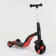 Самокат-велобіг Best Scooter 3в1 Чорно-червоний, звук, світло JT 28288 - зображення 4