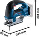 Акумуляторний лобзик Bosch Professional GST 18V-155 BC соло (06015B1001) - зображення 2