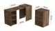 Стіл-тумба трансформер Смарт 1/2 Ferrum-decor 750x1450x600 ДСП Дуб Таверна 16 мм (SMART013) - зображення 3