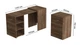 Стол-тумба трансформер Смарт 1/1 Ferrum-decor 750x1450x500 ДСП Дуб Таверна 16 мм (SMART006) - изображение 3