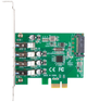 Niskoprofilowa karta rozszerzeń Lanberg PCI-Express 4 x USB-A 3.1 Gen1 (PCI-US3-004) - obraz 4