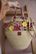 Жіноча літня сумка ZHDANOVA BAGS&HOME Флоренція плетена із рафії з квітковим візерунком - зображення 5