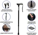 Трость алюминиевая телескопическая Doctor Life 11874/SZ-BL черный - изображение 8