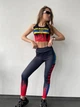 Костюм для фитнеса Dionafit с патриотическим принтом Ukraine топ и лосины L - изображение 1