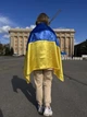 Прапор України великий з атласу 140х90см, карман під прапоршток - зображення 3