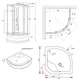 Душевой бокс Lidz Tani SB90x90.SAT.HIGH.FR Frost - изображение 2