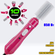 Фен щітка 10 в 1 Fullcome Hair Styler ST300 Професійний багатофункціональний стайлер для випрямлення та завивки волосся Рожевий - зображення 1