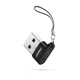 Адаптер UGREEN US280 USB A Male to USB-C Female Adapter Black (50568) - зображення 1
