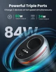 Автомобильное зарядное устройство Ugreen CD204 Car Charger 2 x USB Ports Single Extension Socket QC + PD 20 Вт Silver (60712) - изображение 3