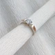 Серебряное кольцо с золотыми вставками Хай-тэк 20 размер - изображение 1