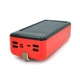 Power bank KKD-8W 80000 mAh Solar, flashlight, Input: 5V/2.1A(microUSB, TypeC, Lightning), Output: 5V /2.1A(4xUSB), plastic, Red, BOX - изображение 1