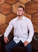 Рубашка для мужчин белая классическая с длинным рукавом BROSTEM ТС2 S - изображение 2