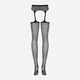 Rajstopy erotyczne Obsessive Garter S207 S/M/L Black (5901688202173) - obraz 6
