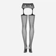 Rajstopy erotyczne Obsessive Garter S307 S/M/L Black (5900308559321) - obraz 6