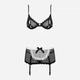 Kostium erotyczny Obsessive Maidme S/M Czarny (5901688210185) - obraz 5