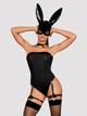 Kostium erotyczny Obsessive Bunny S/M Czarny (5901688227008) - obraz 1