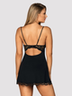 Komplet erotyczny (halka + stringi) Obsessive Luvae XS/S Black (5901688238592) - obraz 2