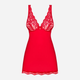 Komplet erotyczny (halka + stringi) Obsessive Luvae S/M Red (5901688250815) - obraz 4