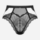 Majtki erotyczne brazylijskie Obsessive Mibelia M/L Black (5901688239674) - obraz 5
