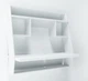 Стол компьютерный навесной из ЛДСП Comfy Home AirTable - III WT Zeus белый - изображение 1