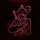 Акриловый светильник-ночник Aki Chainsaw Man красный tty-n002139 - изображение 1