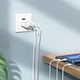Мережевий зарядний пристрій Hoco C103A з кабелем Type-C Cable Courser Dual-Port Charger 2USB 2.1A White - зображення 3
