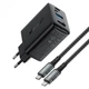 Сетевое зарядное устройство для быстрой зарядки ACEFAST A17 65W (HDMI/Type-C/USB) GaN Multi-function HUB Charger Set Black - изображение 4