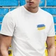 Футболка Fruit of the Loom с винтажным флагом Украины лого XL Белая - изображение 2