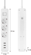 Подовжувач Xiaomi Mi Power Strip 3 розетки + 3 USB XMCXB04QM White (NRB4030GL) - зображення 12