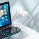 Блок питания Hoco 100W GaN Quick Charger |1xUSB/3xType-C, QC/PD, 5A| + кабель USB-C 100W для MacBook/Huawei/Samsung/Asus/Google/Lenovo white - изображение 8