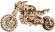 Механічний 3D пазл "Мотоцикл Scrambler з коляскою", 380 елементів UGEARS (4820184121133) - зображення 4