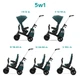 Дитячий 3-колісний велосипед 5 в 1 Kinderkraft EasyTwist Midnight Green 5902533914500 - зображення 12