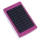 Корпус повербанка Power Bank на 5 18650 Li-ion Li-Pol (під пайку) з сонячною панеллю і ліхтарем, 2x USB до 2A, рожевий - зображення 1