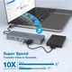 Док-станция адаптер HOPDAY 10 в 1 USB-концентратор C с HDMI 4K, 3 USB 3.0, PD 100 Вт, SD/TF, 3,5-мм наушники. - изображение 3