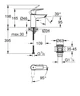 Cмеситель для умывальника однорычажный GROHE QuickFix Start 235512432 черный латунь с донным клапаном CV031143 - изображение 2