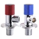 Комплект кранів кутових кераміка SOLOMON EXCLUSIVE 1/2″X1/2″ 9889 RED/BLUE (комплект2шт.) - зображення 6