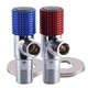 Комплект кранов угловых керамика Solomon Exclusive 1/2″X1/2″ 9889 Red/Blue (комплект 2шт.) 000025175 - изображение 1