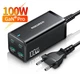 Блок питания Rocoren GaN 100W (2xUSB, 2xType-C) Quick charge для MacBook/Asus/Lenovo/HP/Google/Huawei/Samsung - изображение 1
