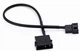 Перехідник живлення в оплетці MOLEX (молекс) 4 pin -> 3/4 pin для кулера 12в 27см fan кулер кабель живлення cooler (528894786-1) Чорний - зображення 5